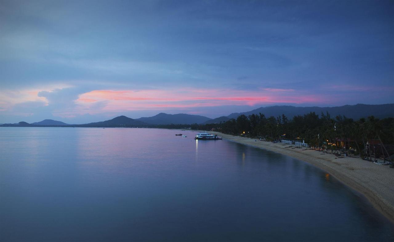 Maenam Beach Samui long sandy beach calm sea tropical coast