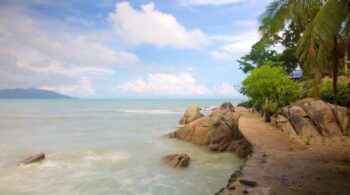 Choeng Mon Beach Samui white sand calm bay tropical beach