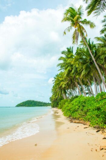 Lipa Noi Beach Samui quiet beach soft sand sunset coastline