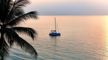 Lipa Noi Beach Samui quiet beach soft sand sunset coastline