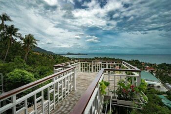 Lad Koh Viewpoint Samui panoramic ocean view coastline hills