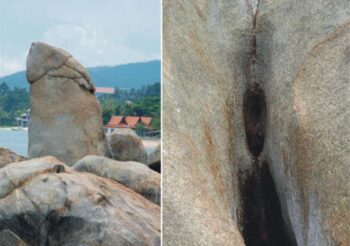 Hin Ta Hin Yai rocks Samui unusual stone formations coast