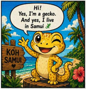gecko on samui blog character samui life thailand island