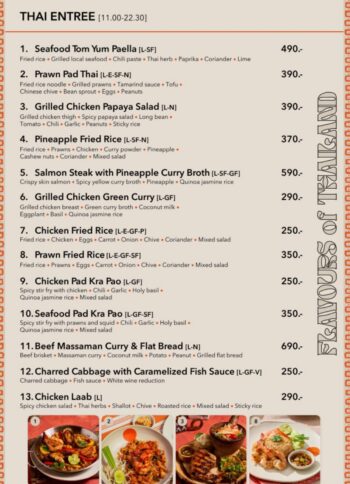 79 Beach Club Samui menu food dishes cocktails drinks beach club