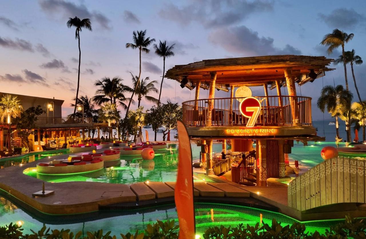 79 Beach Club Samui beach club pool sunbeds seaside