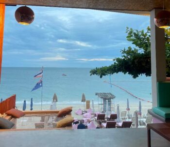 Brio Beach Club Samui beachfront restaurant Lamai sea view