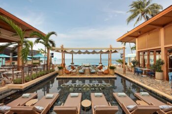 Cabanas Beach Club Samui luxury beach club pool Chaweng